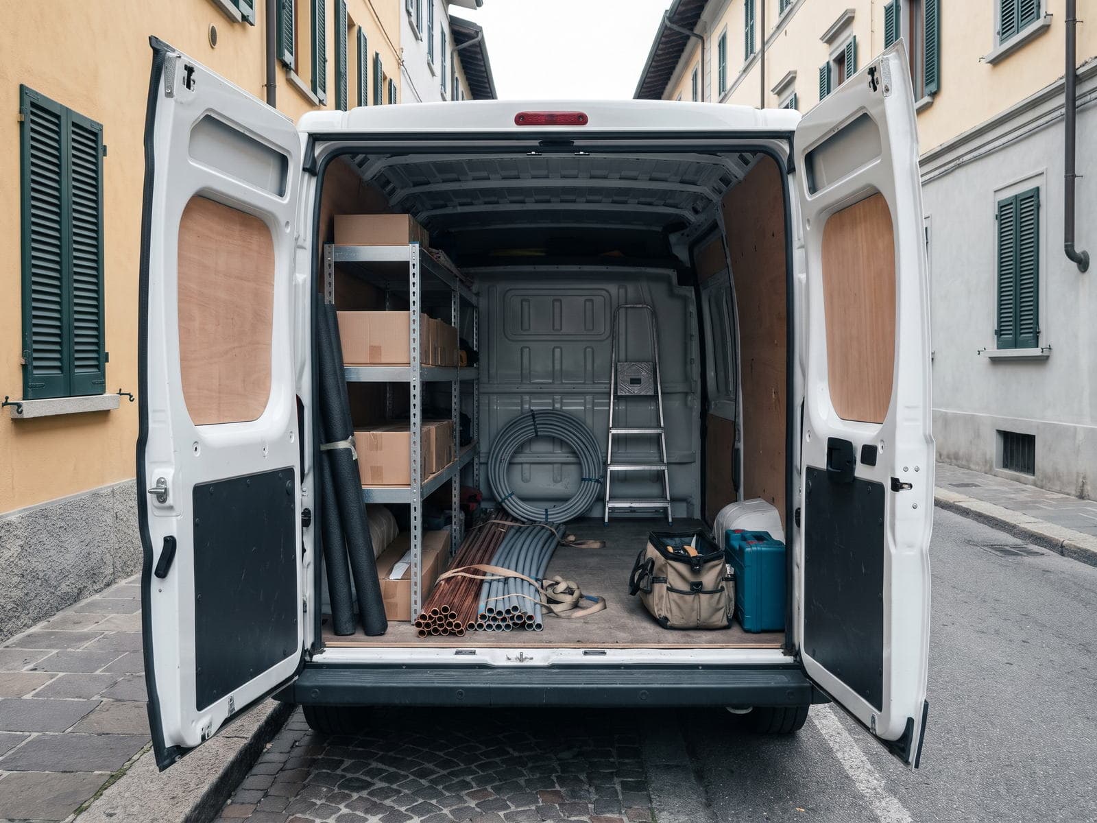 Il furgone con l'attrezzatura