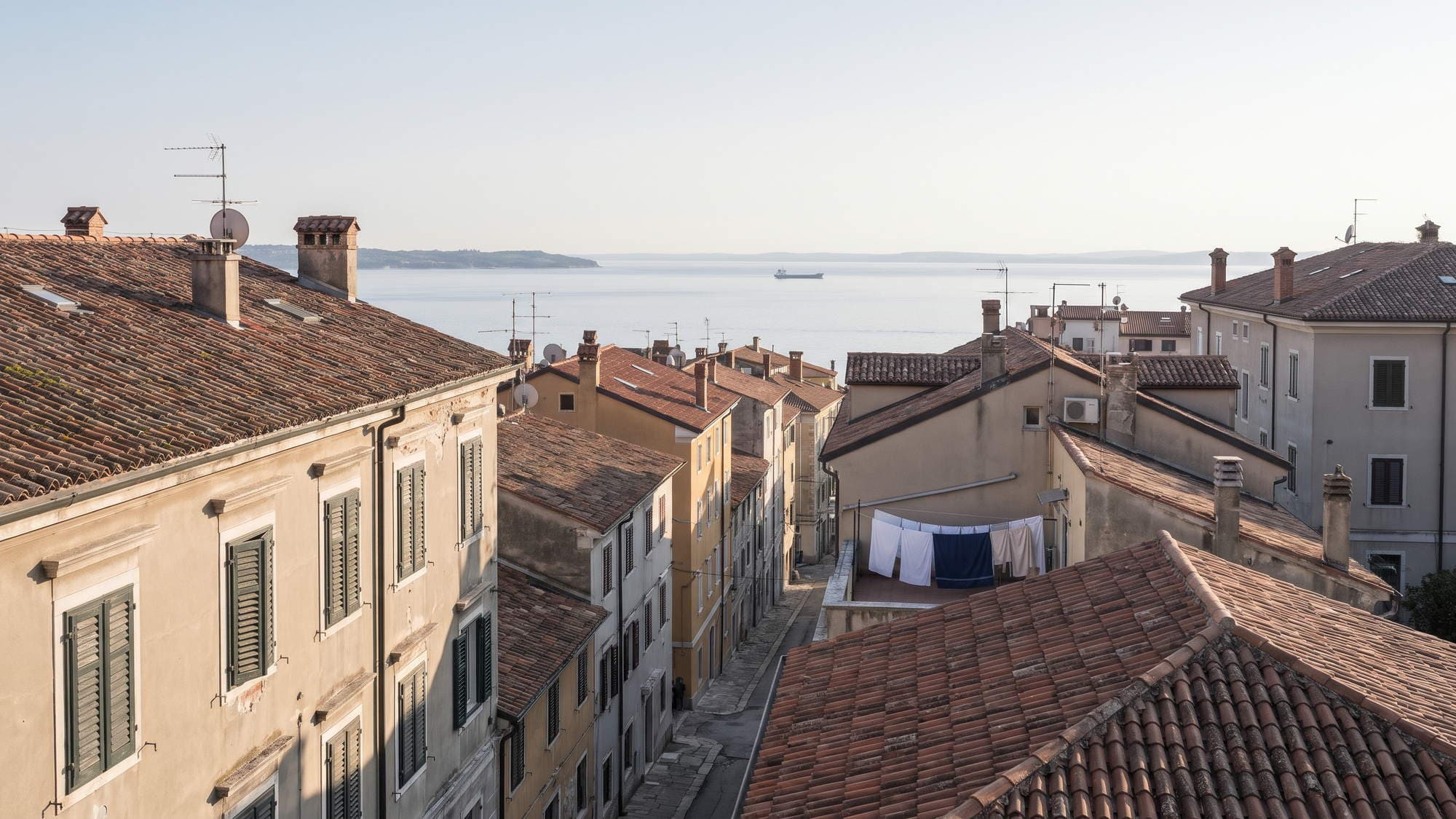 I tetti di Trieste che scendono verso il golfo
